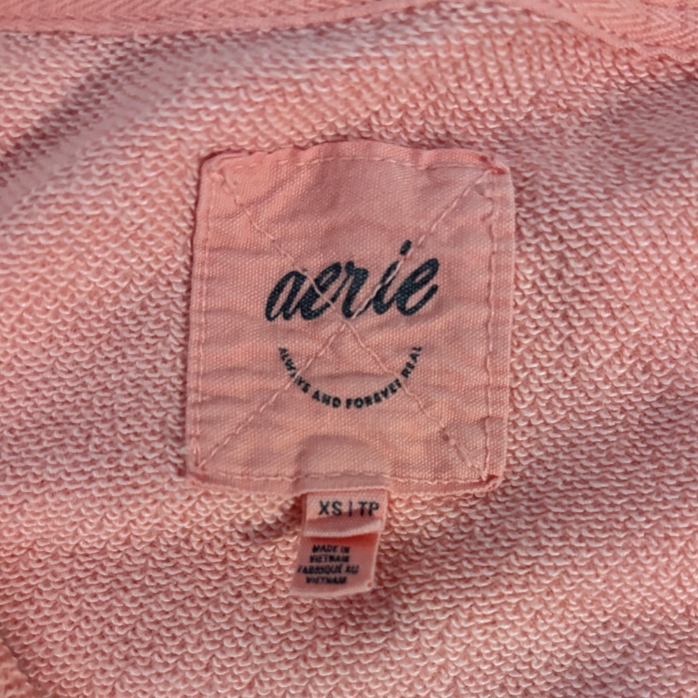 Aerie coral oversized quarter zip sweatshirt - Picture 2 of 2